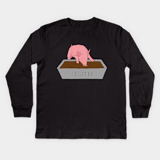 Coffee Pig Kids Long Sleeve T-Shirt